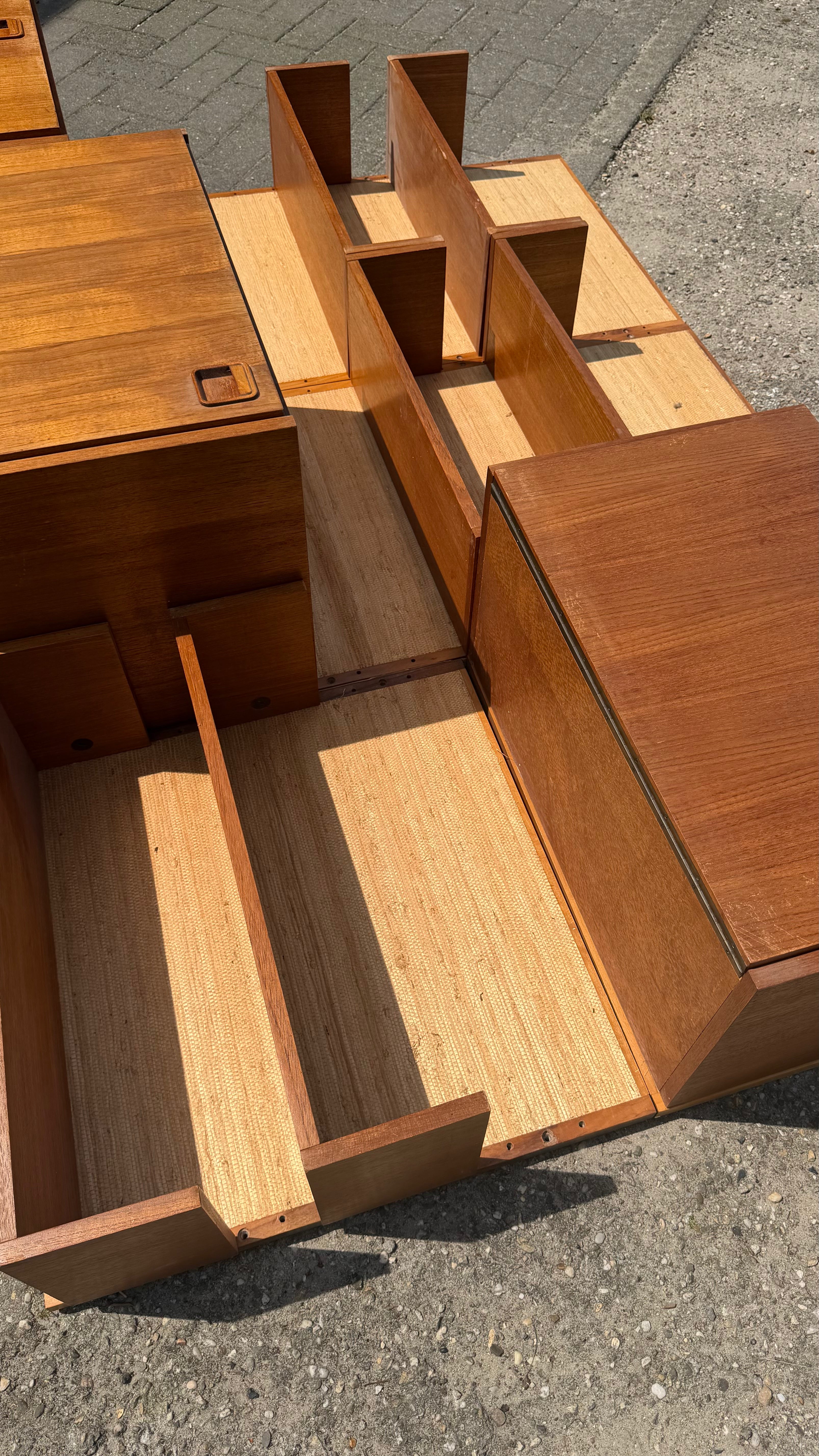 Modular Midcentury wall cabinet 60's, Denmark