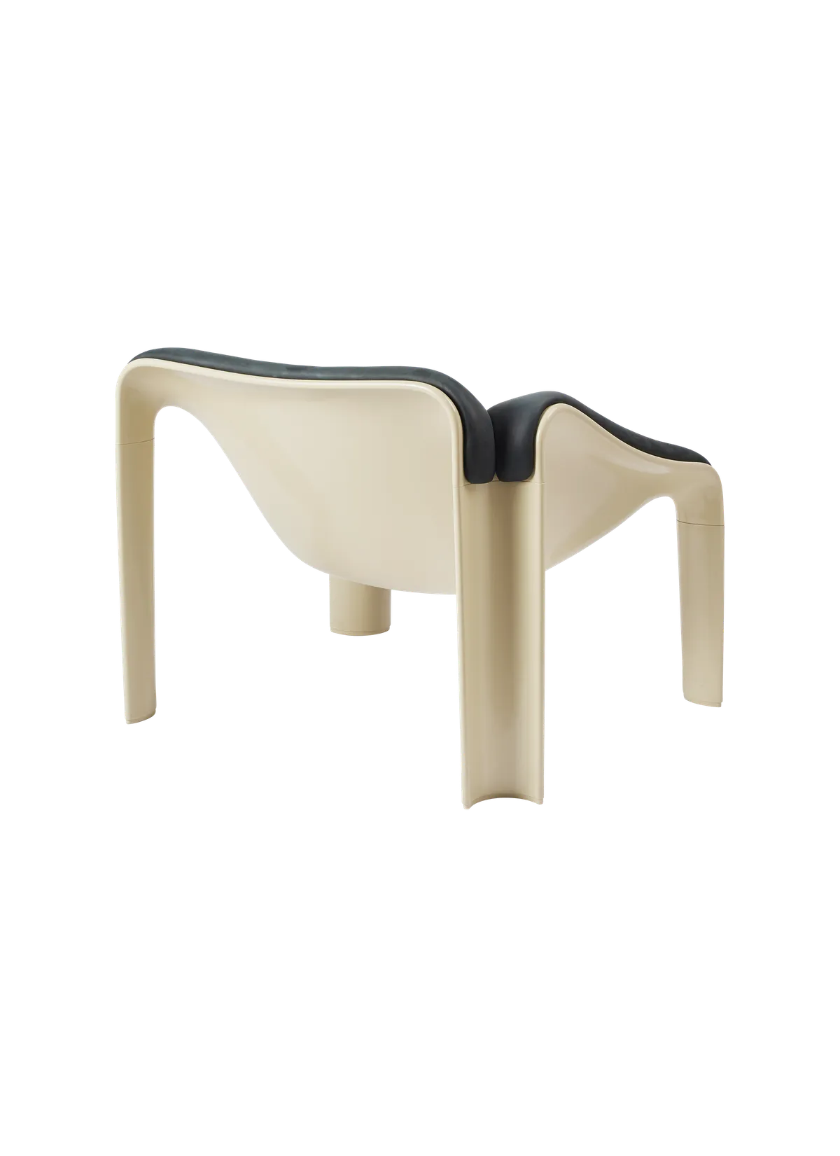 F300 LOUNGE CHAIR / GUBI X Pierre Paulin black leather/beige