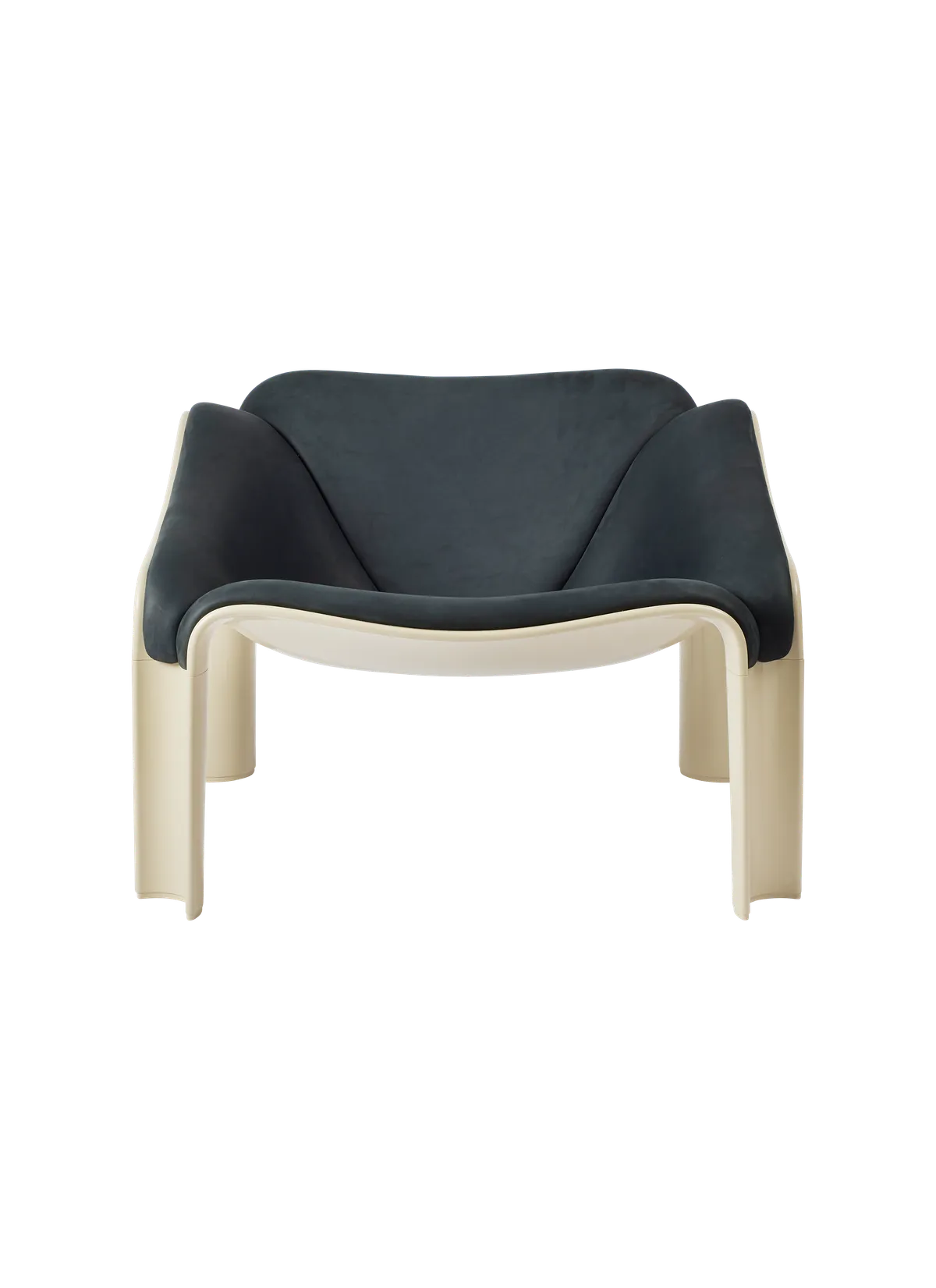 F300 LOUNGE CHAIR / GUBI X Pierre Paulin black leather/beige