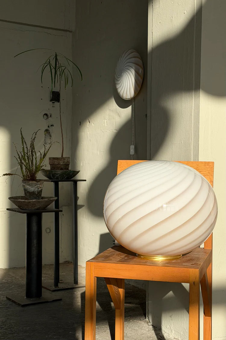 Murano Swirl tablelamp - cream / caramel