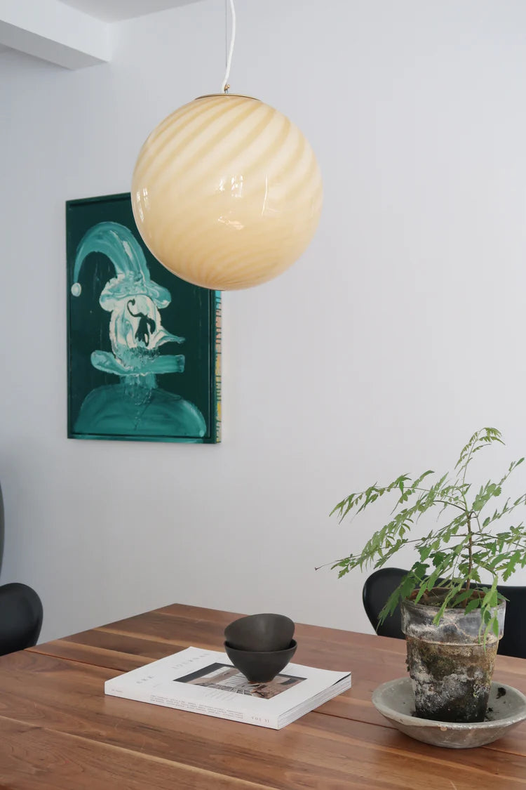 Murano Swirl pendant lamp - Yellow
