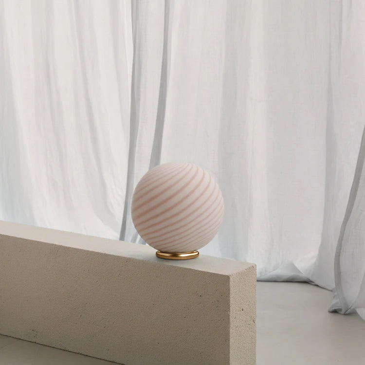 Murano Swirl tablelamp - cream / caramel