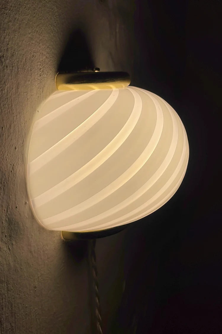 Murano Swirl wall lamp - White