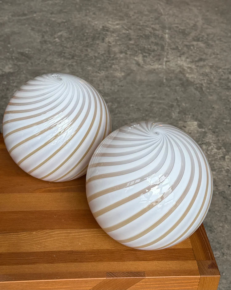 Murano Swirl tablelamp - cream / caramel