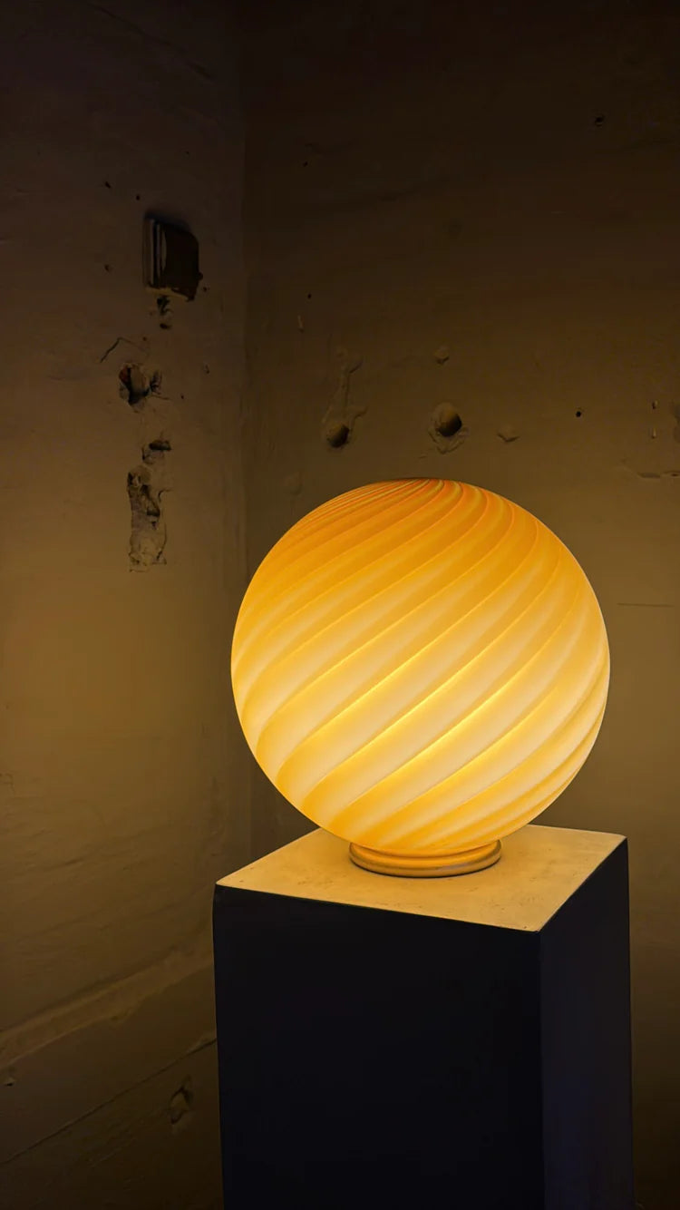 Murano Swirl tablelamp - amber / orange