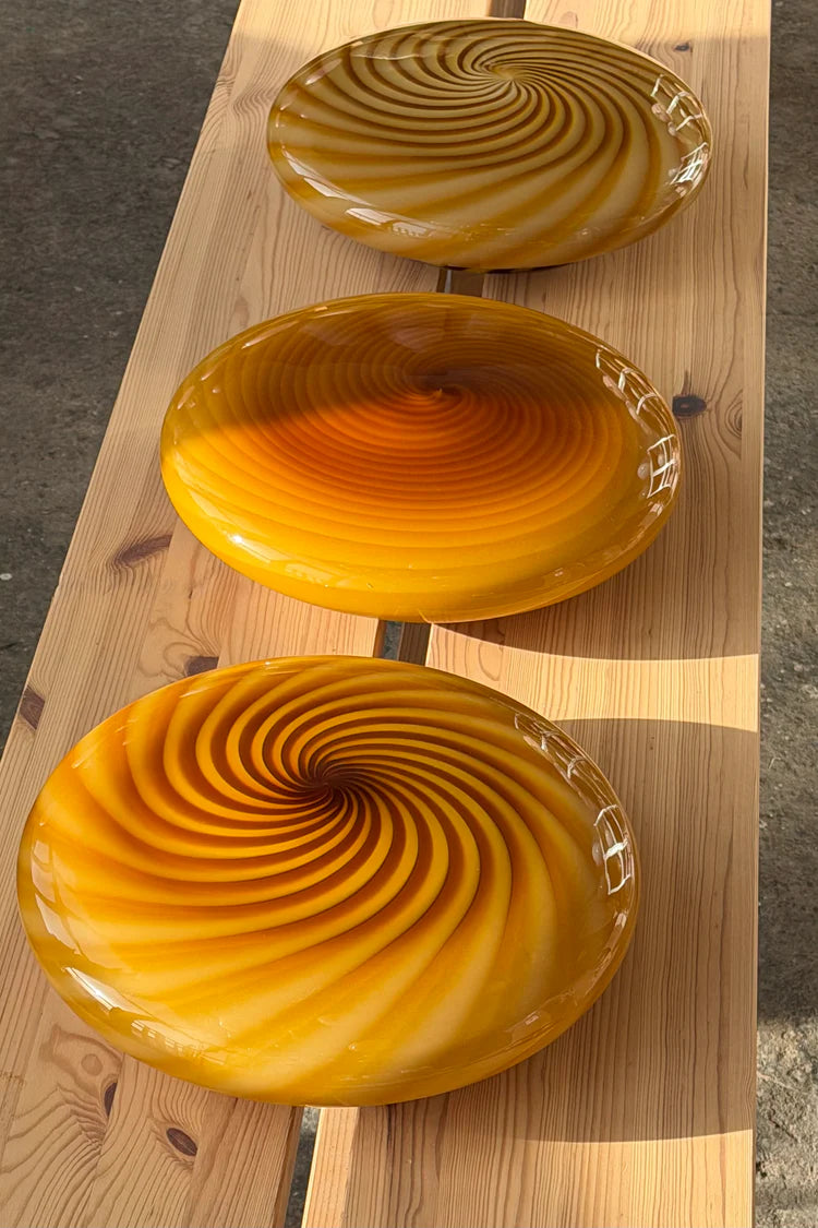 Murano Swirl ceiling or wall lamp - amber / orange