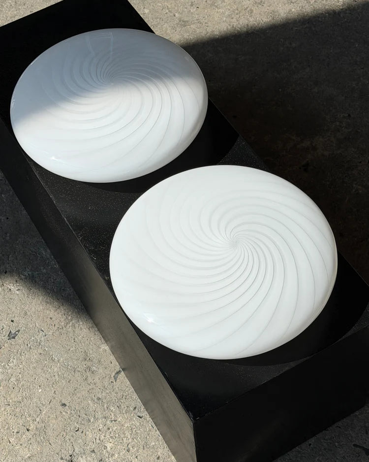 Murano Swirl ceiling or wall lamp - white