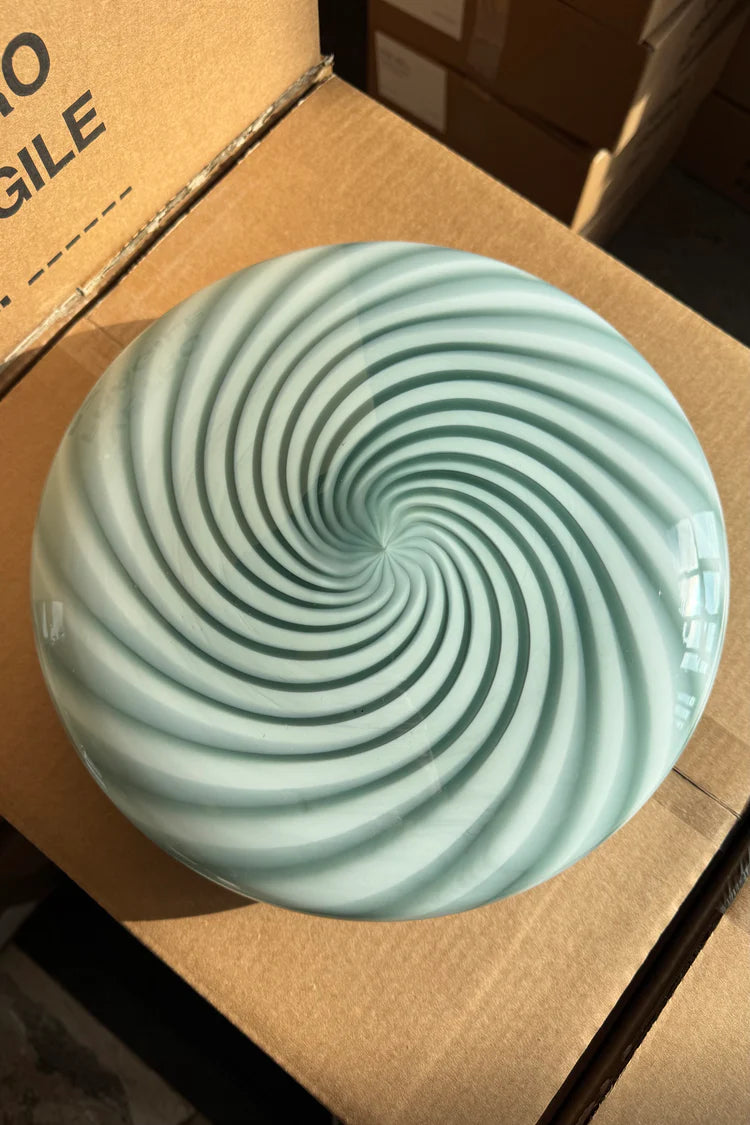 Murano Swirl ceiling or wall lamp - petrol green