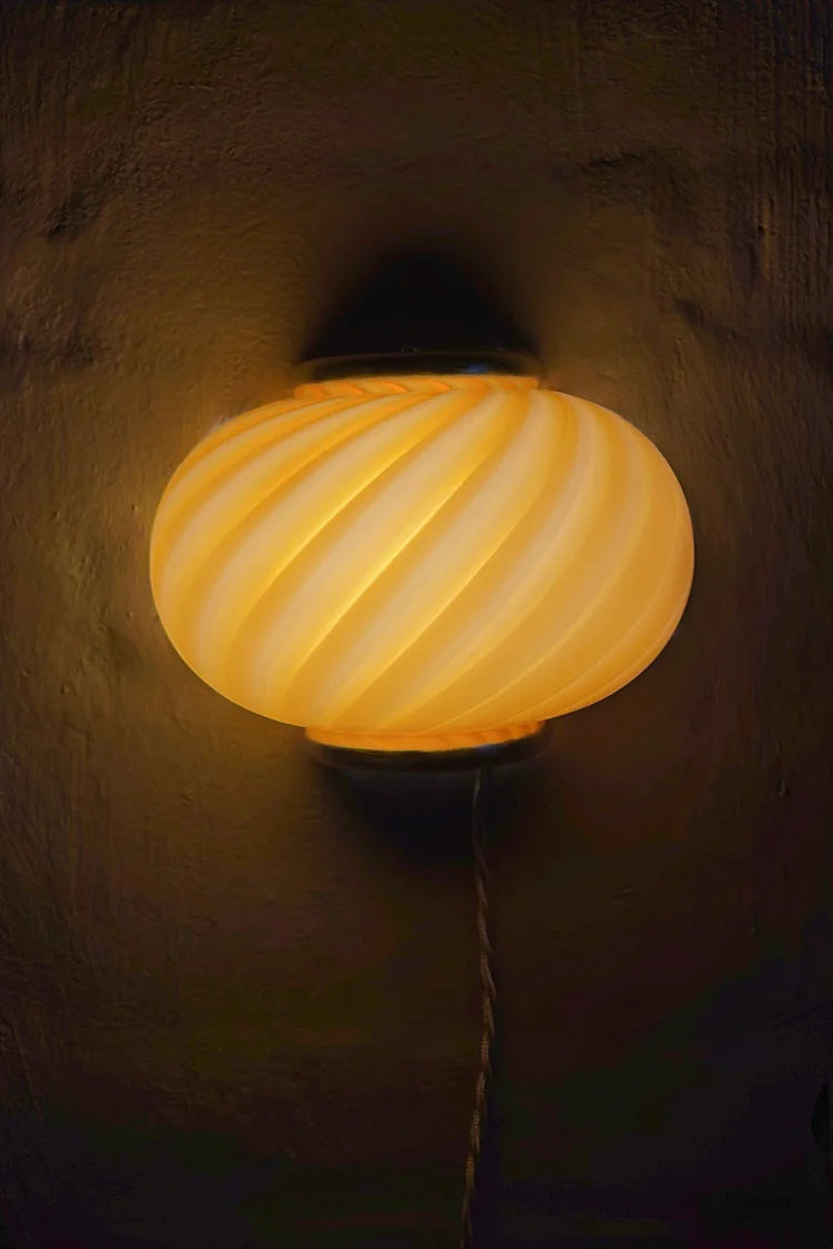 Murano Swirl wall lamp - Amber / Orange