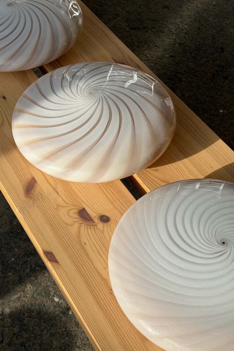 Murano Swirl ceiling or wall lamp - caramel / cream