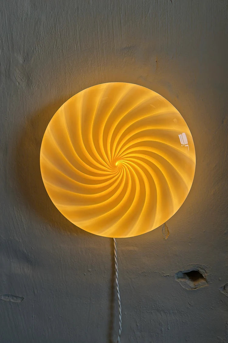 Murano Swirl ceiling or wall lamp - caramel / cream