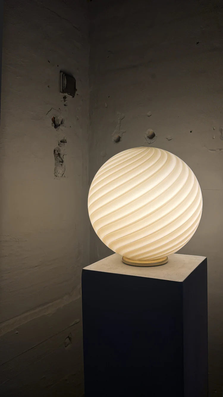 Murano Swirl tablelamp - grey / brown