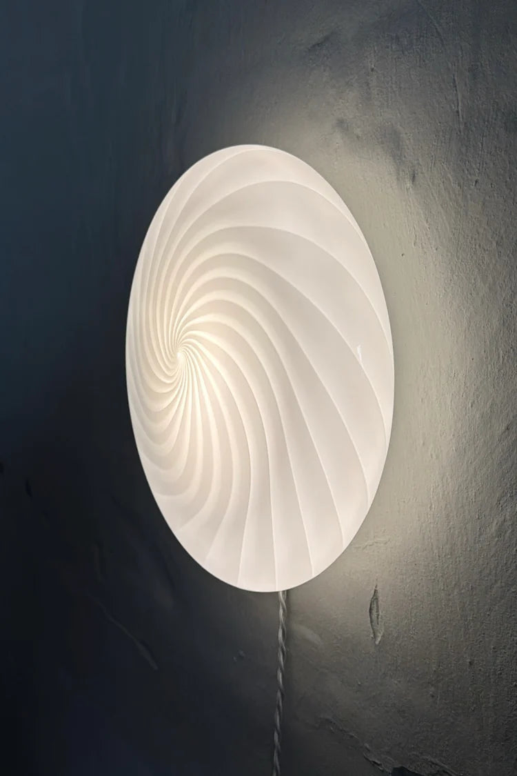 Murano Swirl ceiling or wall lamp - white