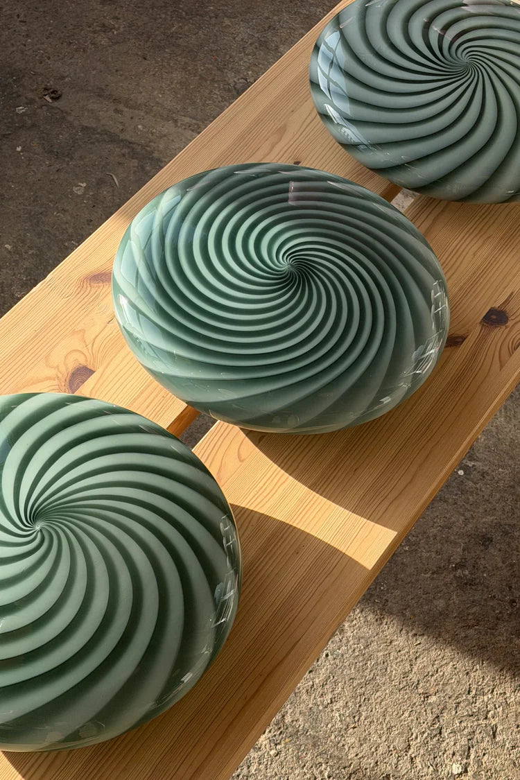 Murano Swirl ceiling or wall lamp - petrol green