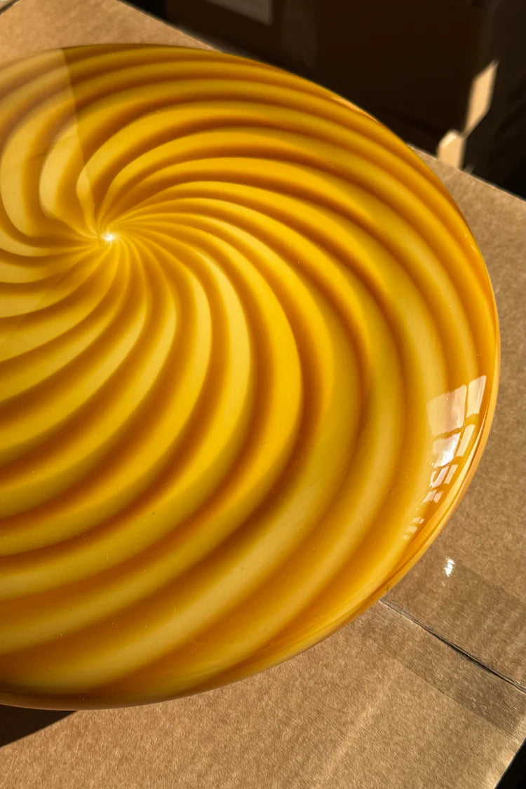Murano Swirl ceiling or wall lamp - amber / orange