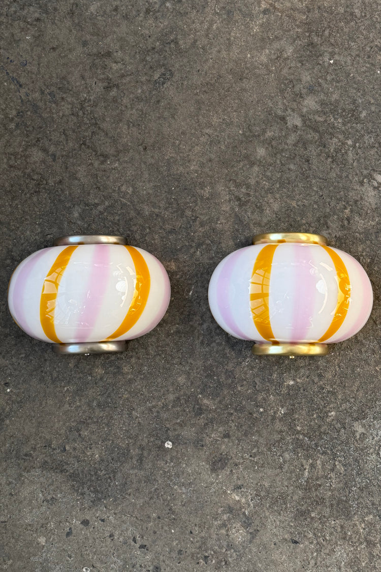 Murano Swirl wall lamp - Pink / Yellow stripes