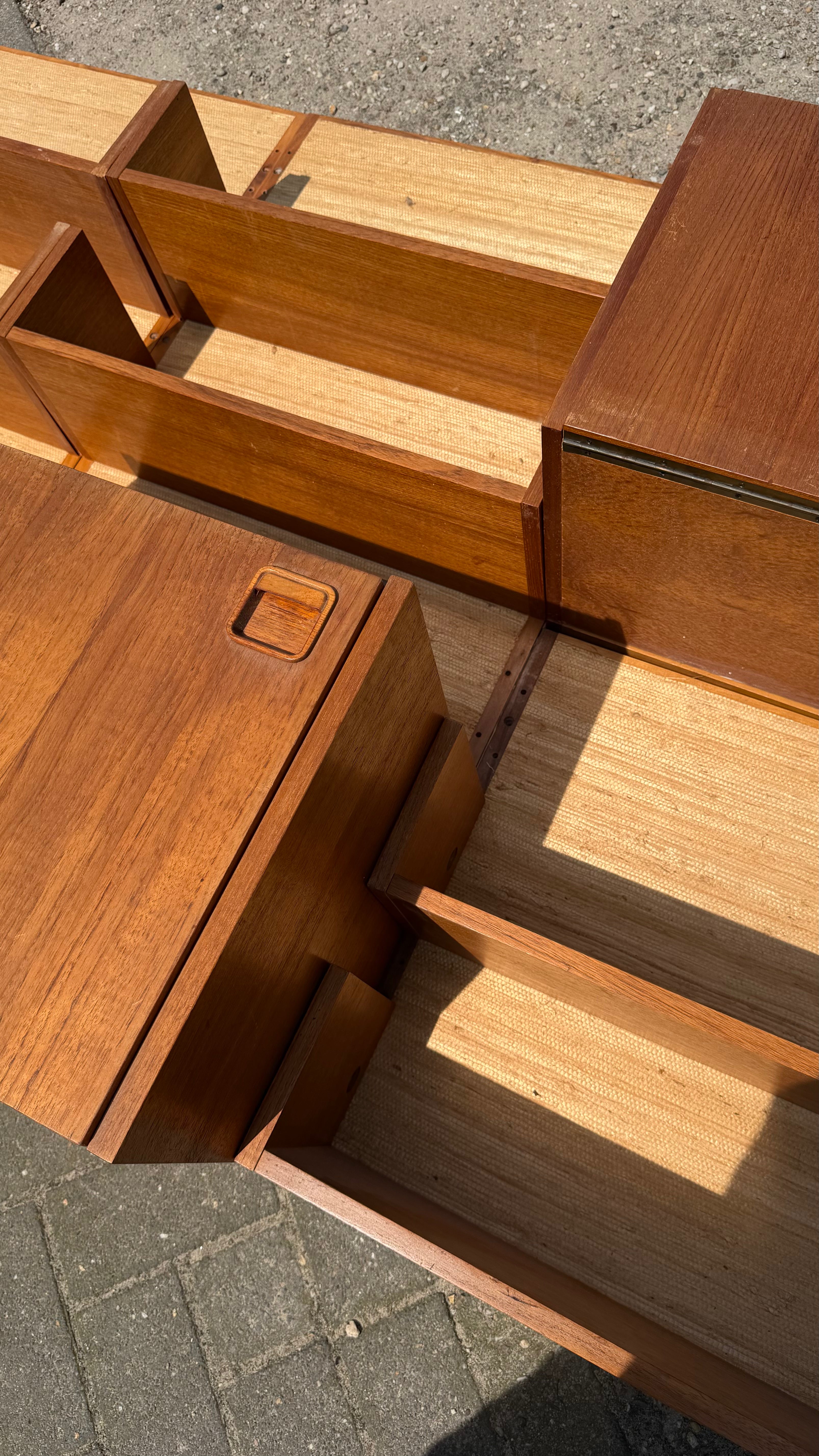 Modular Midcentury wall cabinet 60's, Denmark