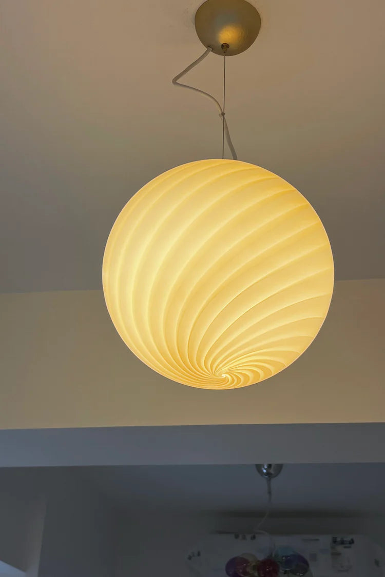 Murano Swirl pendant lamp - Yellow