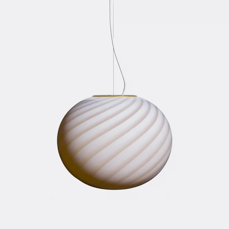 Murano Swirl pendant lamp - Caramel / Cream
