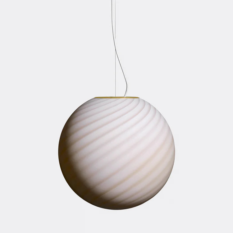 Murano Swirl pendant lamp - Caramel / Cream