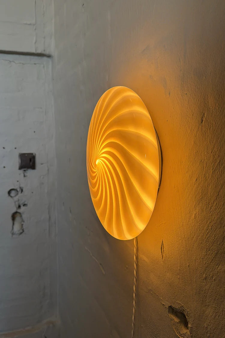Murano Swirl ceiling or wall lamp - caramel / cream