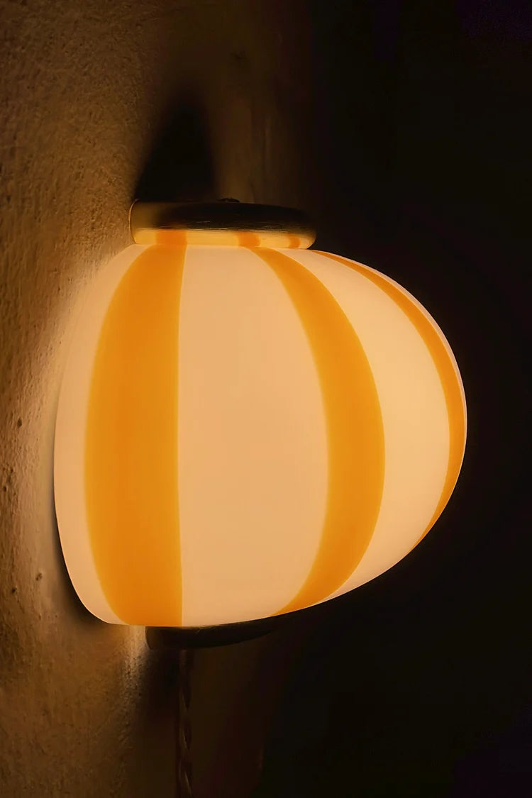 Murano Swirl wall lamp - Yellow stripes
