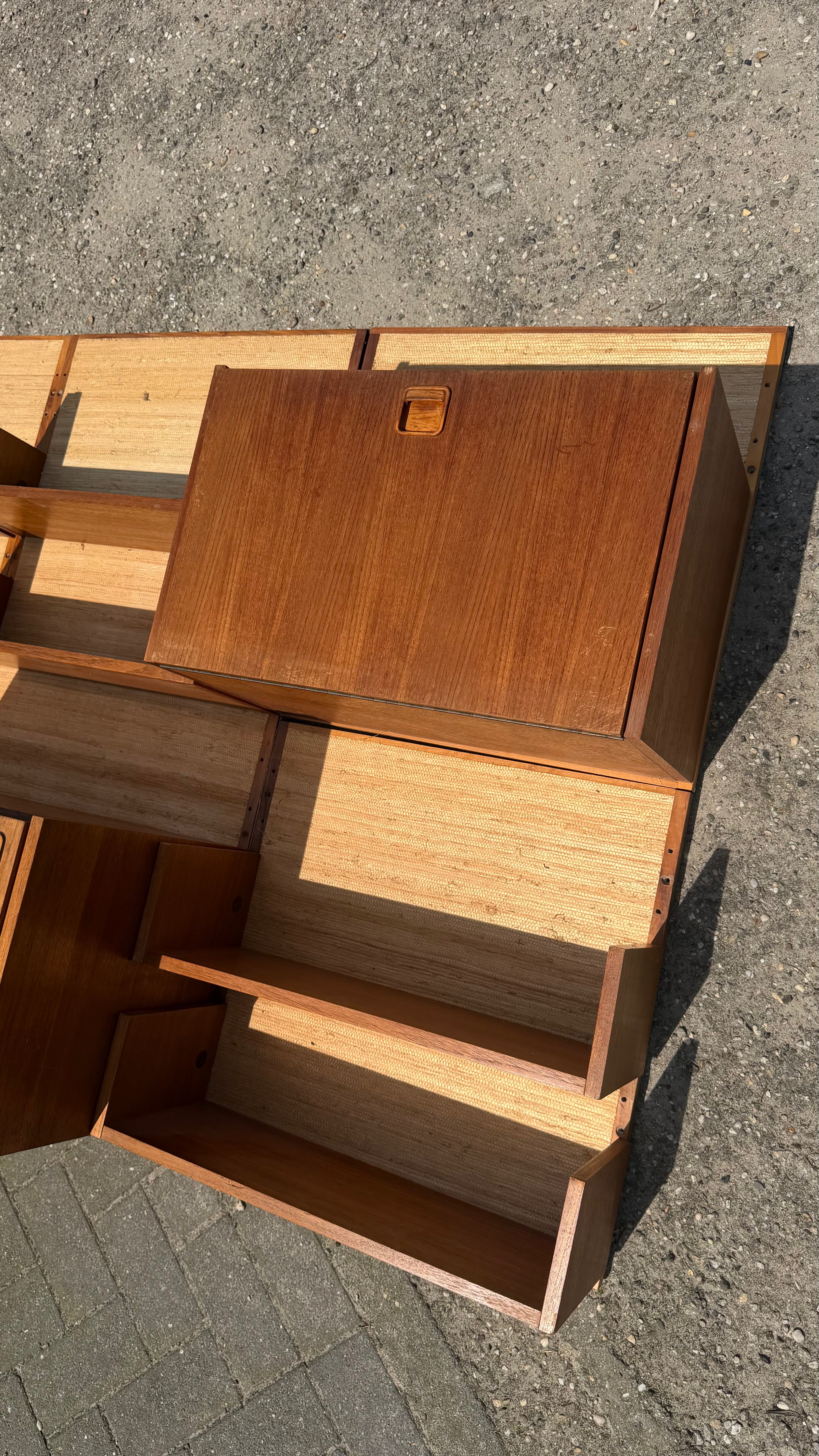 Modular Midcentury wall cabinet 60's, Denmark