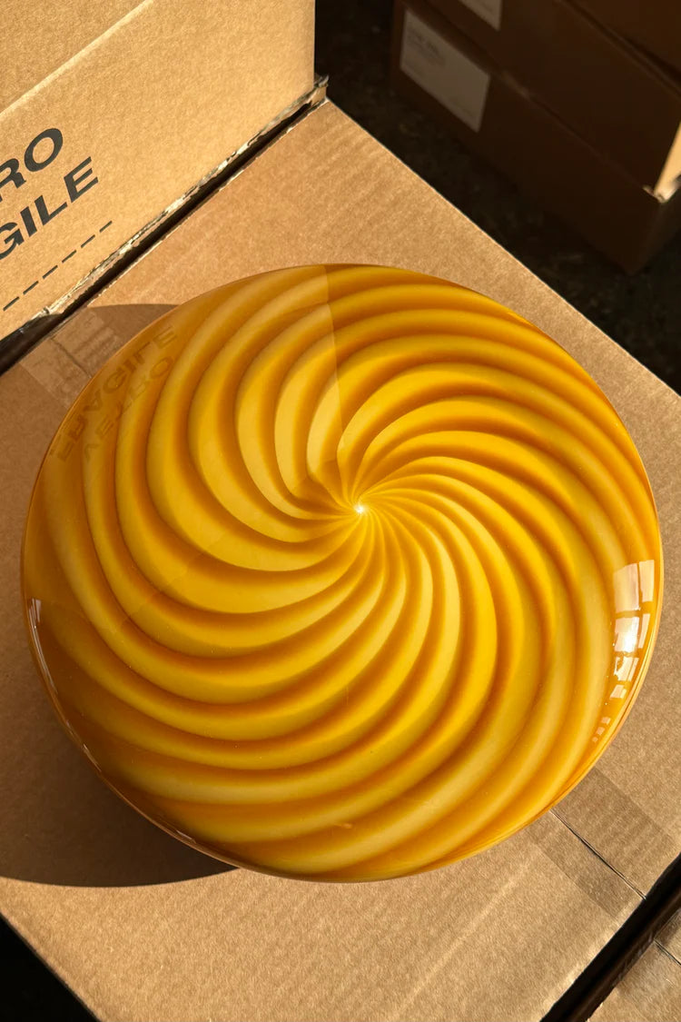 Murano Swirl ceiling or wall lamp - amber / orange
