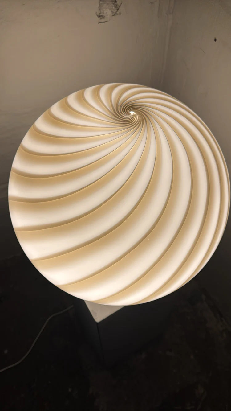 Murano Swirl tablelamp - grey / brown