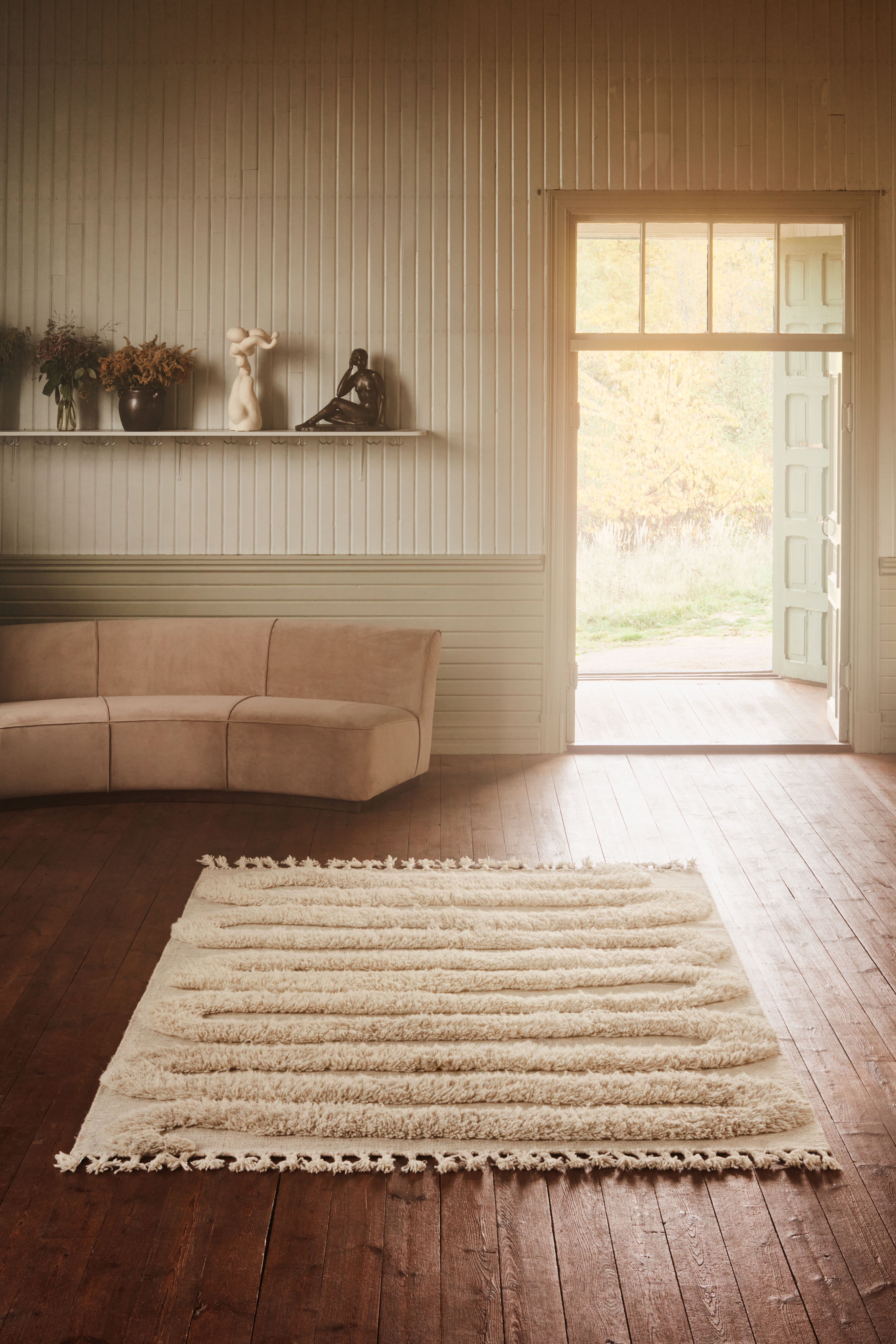 Snake Rya Off White Rug