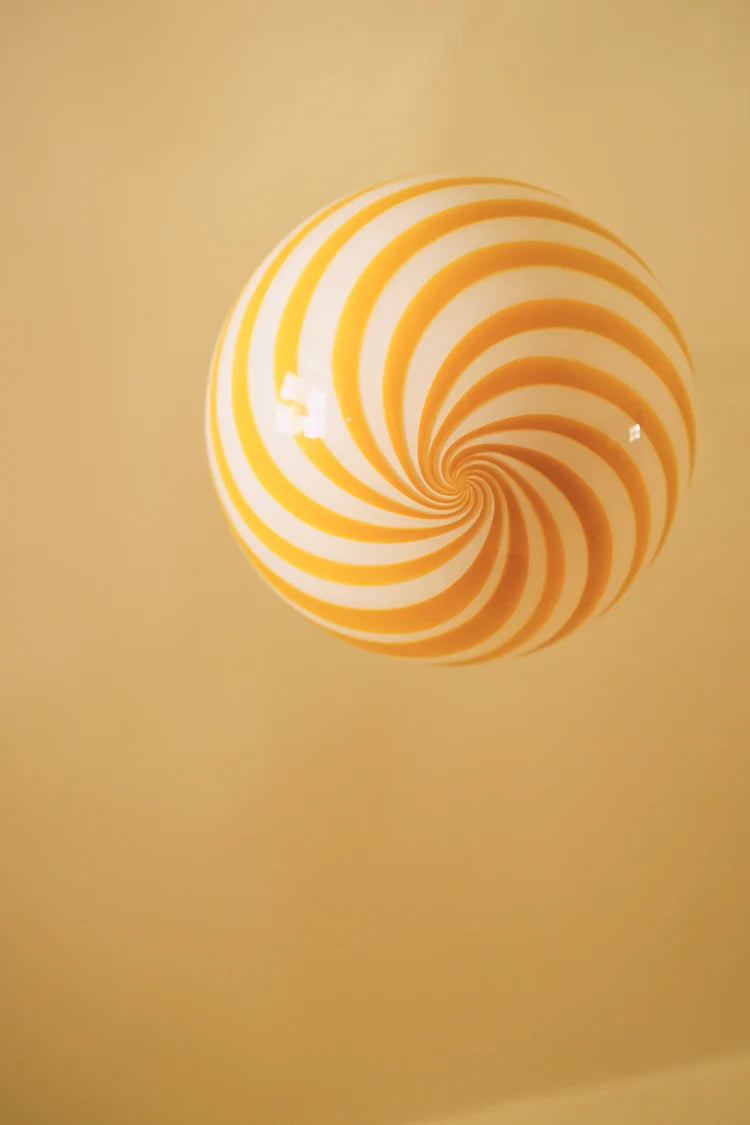 Murano Swirl pendant lamp - Yellow / White