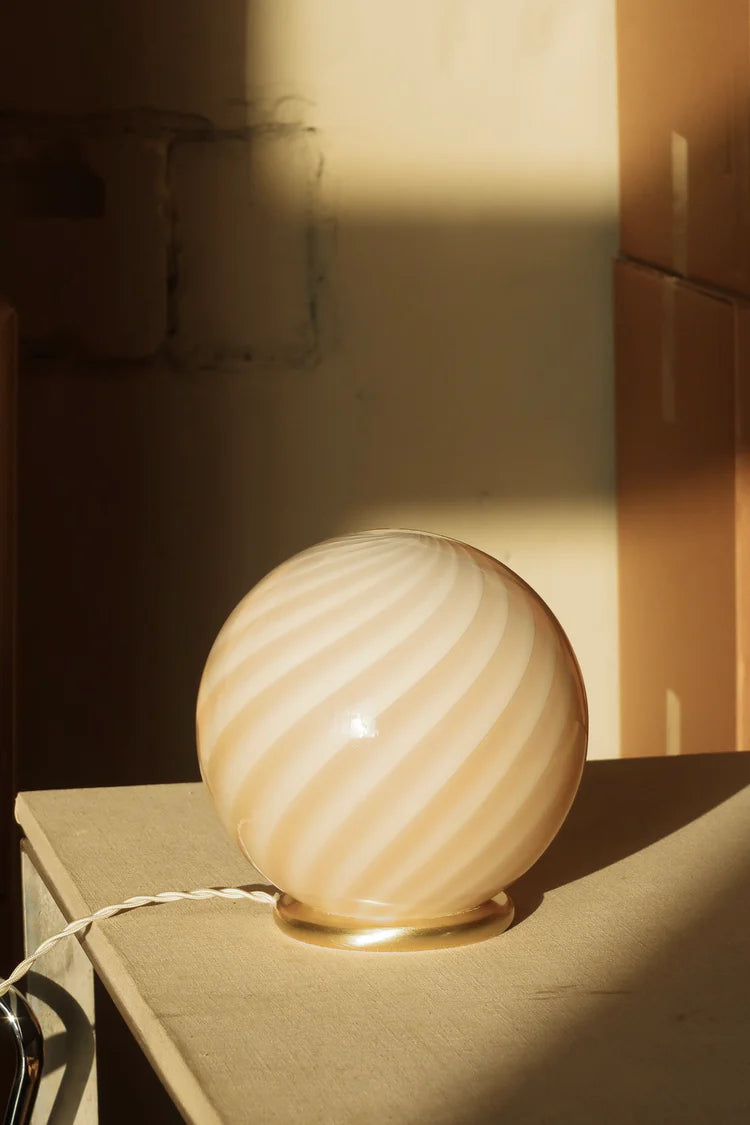 Murano Swirl tablelamp - cream / caramel