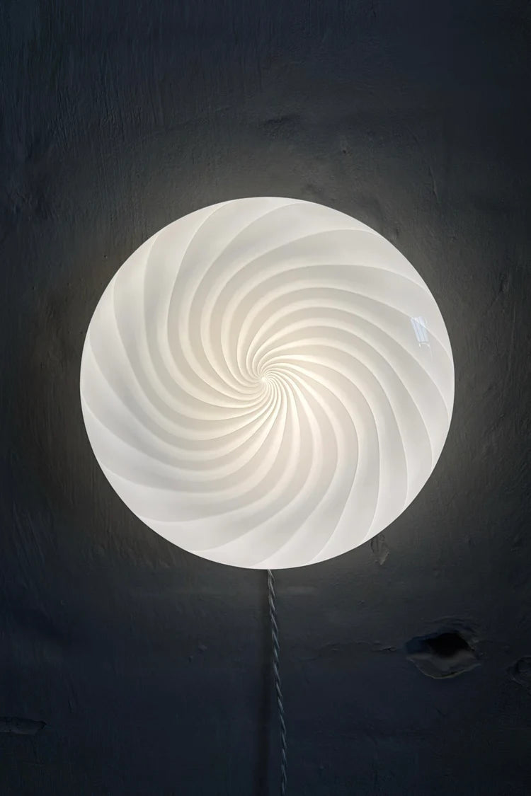Murano Swirl ceiling or wall lamp - white