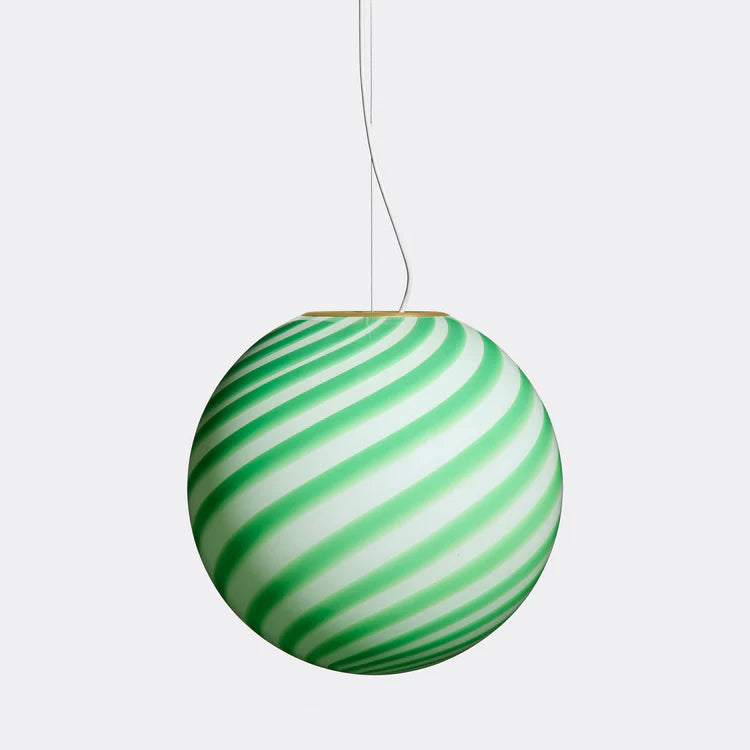 Murano Swirl pendant lamp - Green / White