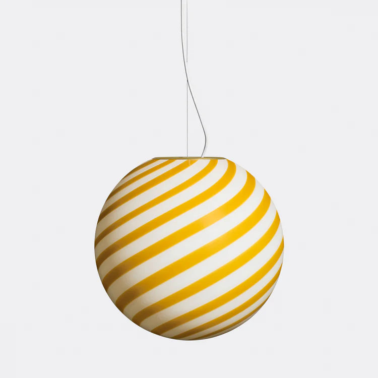 Murano Swirl pendant lamp - Yellow / White