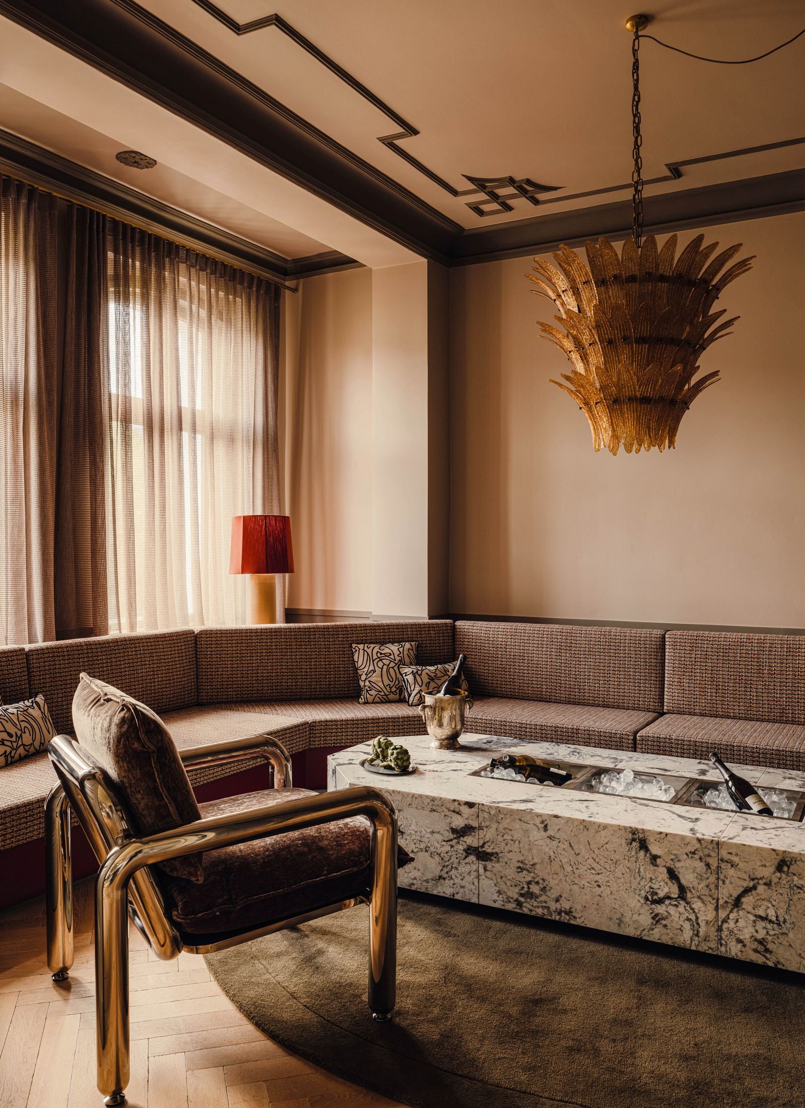 Chrome tubular chair