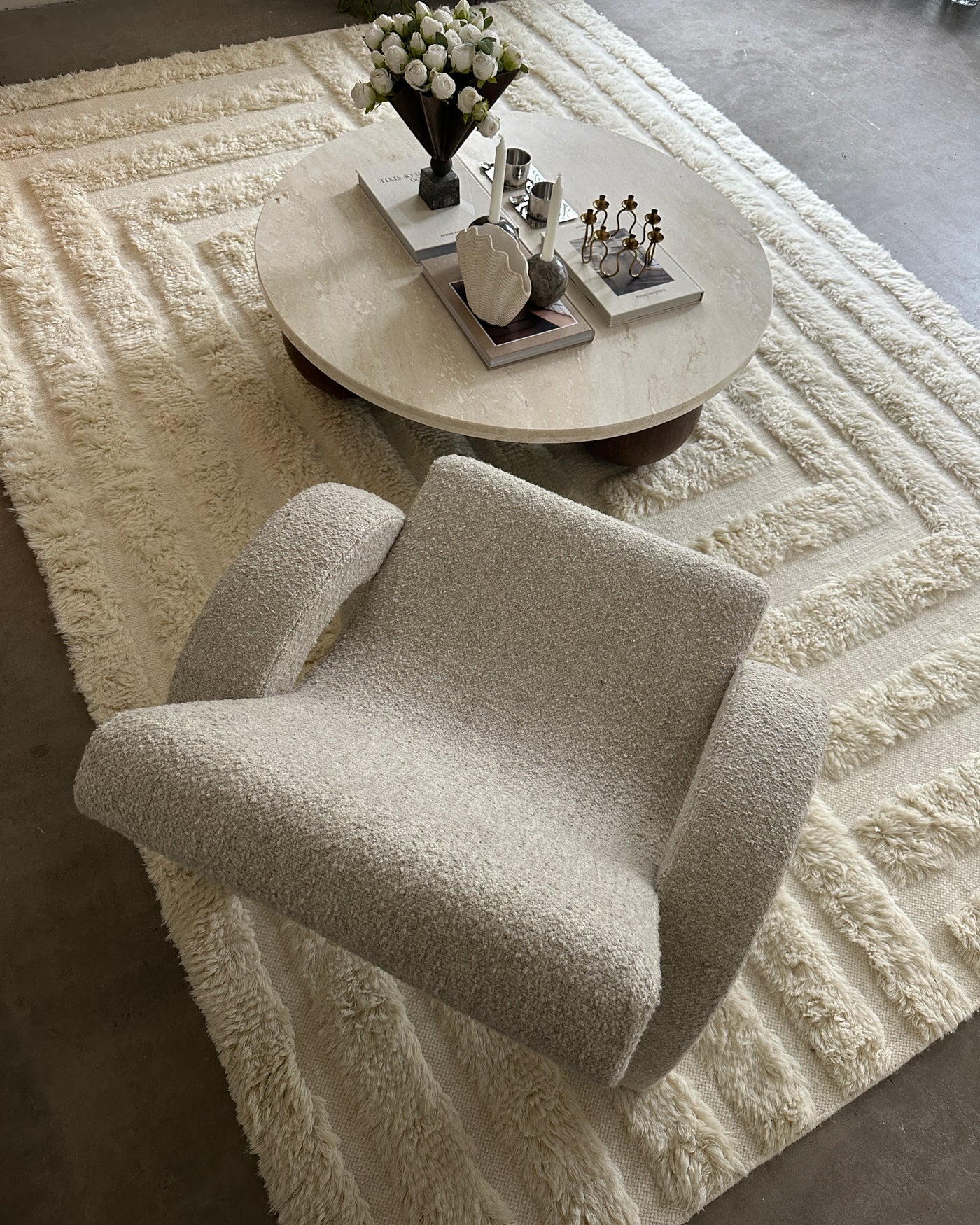 Arco Lounge Chair Boucle / Dusty Deco