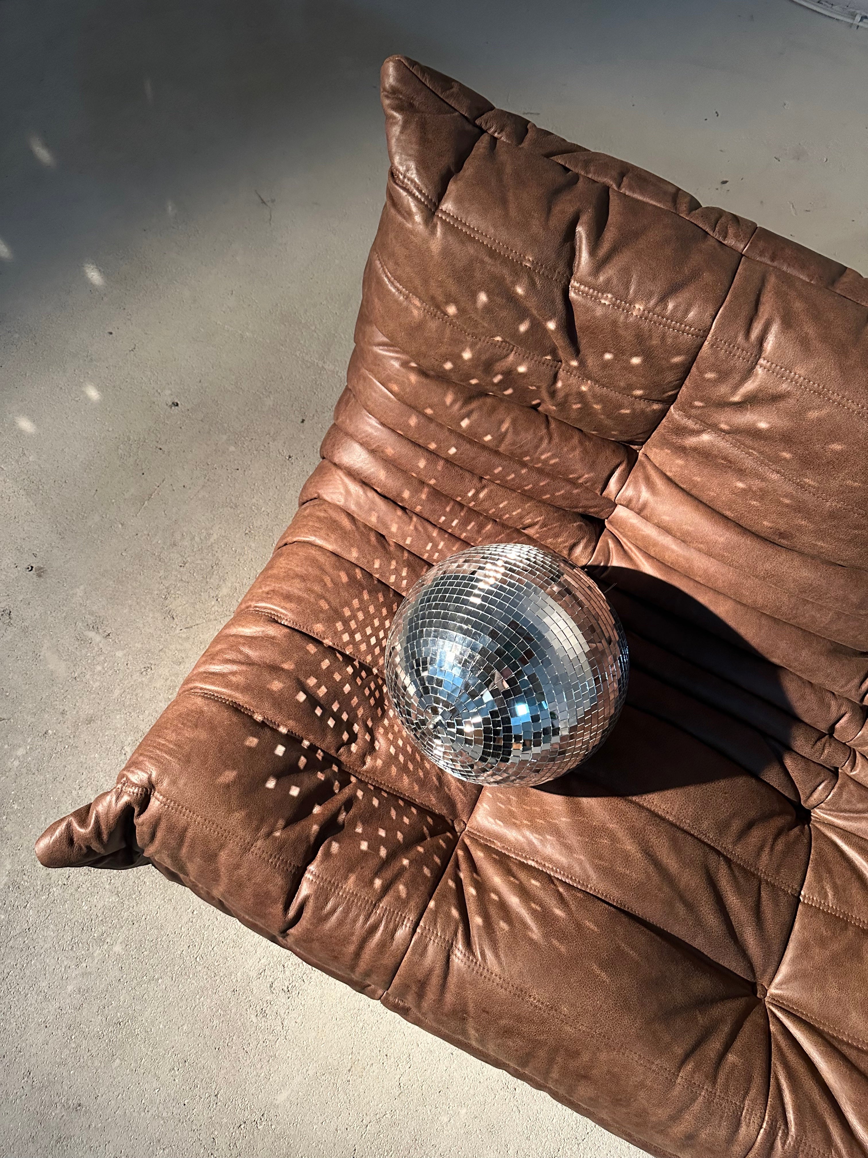 Togo 3-seater by Michel Ducaroy for Ligne Roset choco.