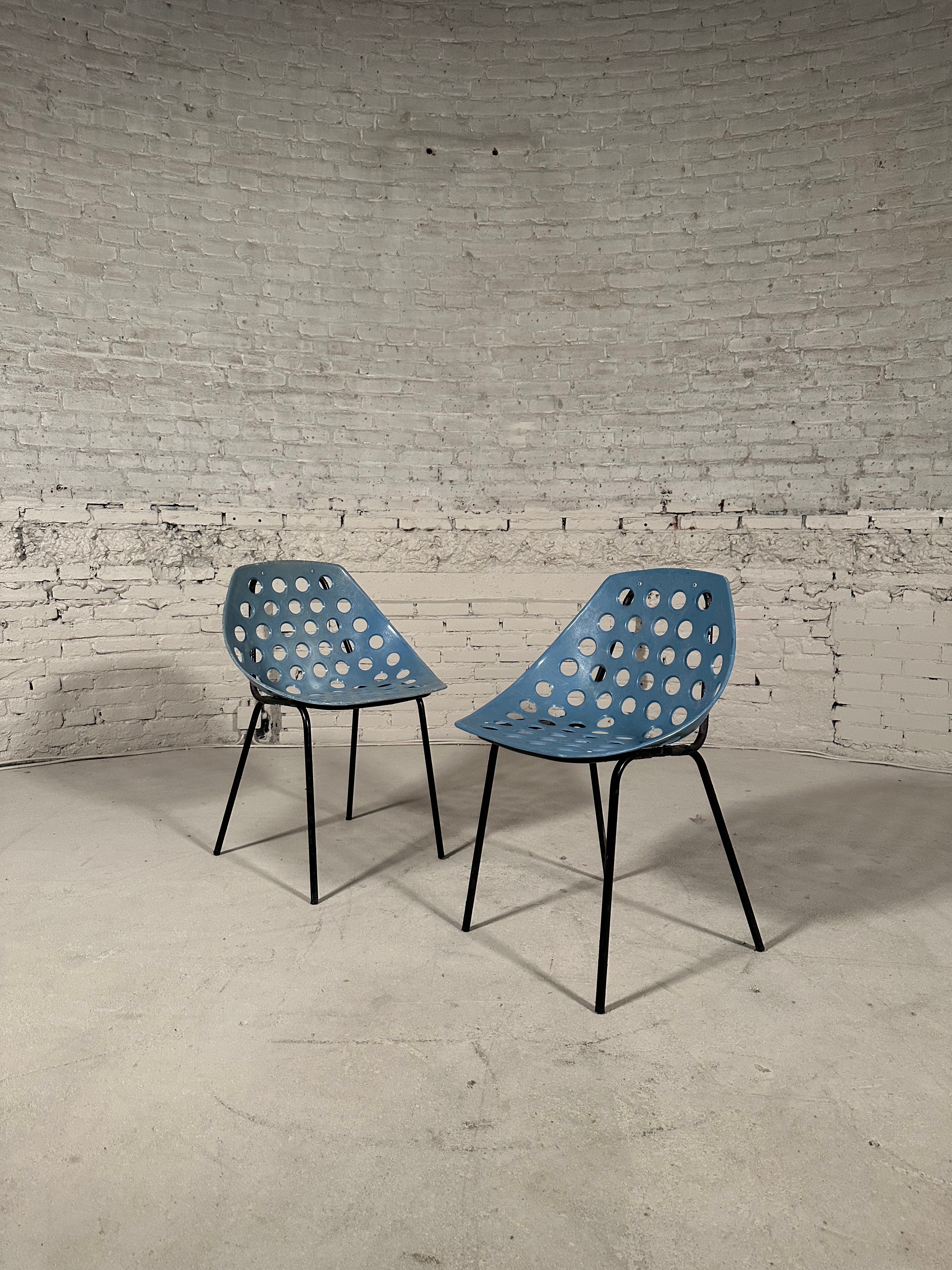 Pair of Coquillage chairs by Pierre Guariche