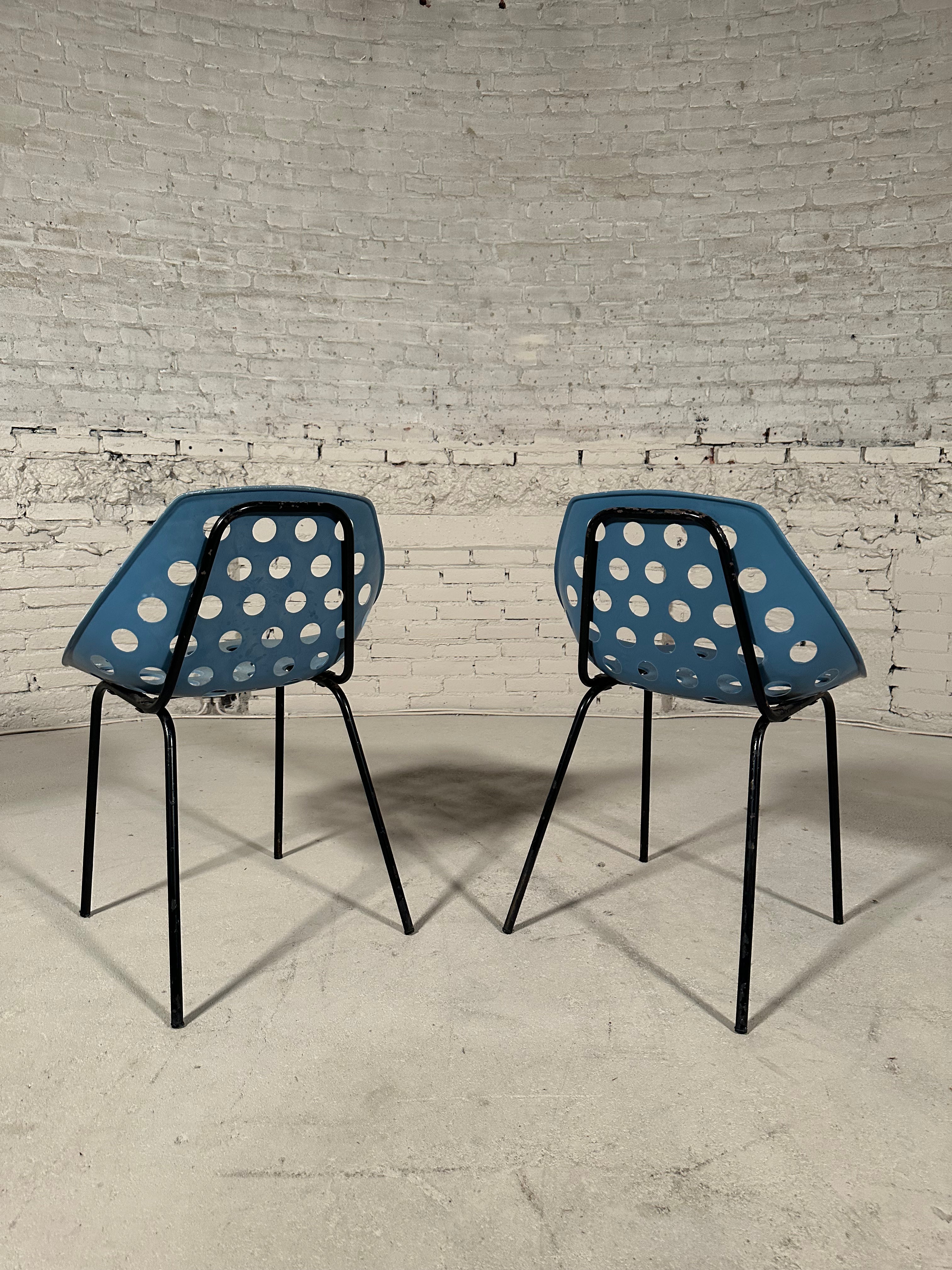 Pair of Coquillage chairs by Pierre Guariche