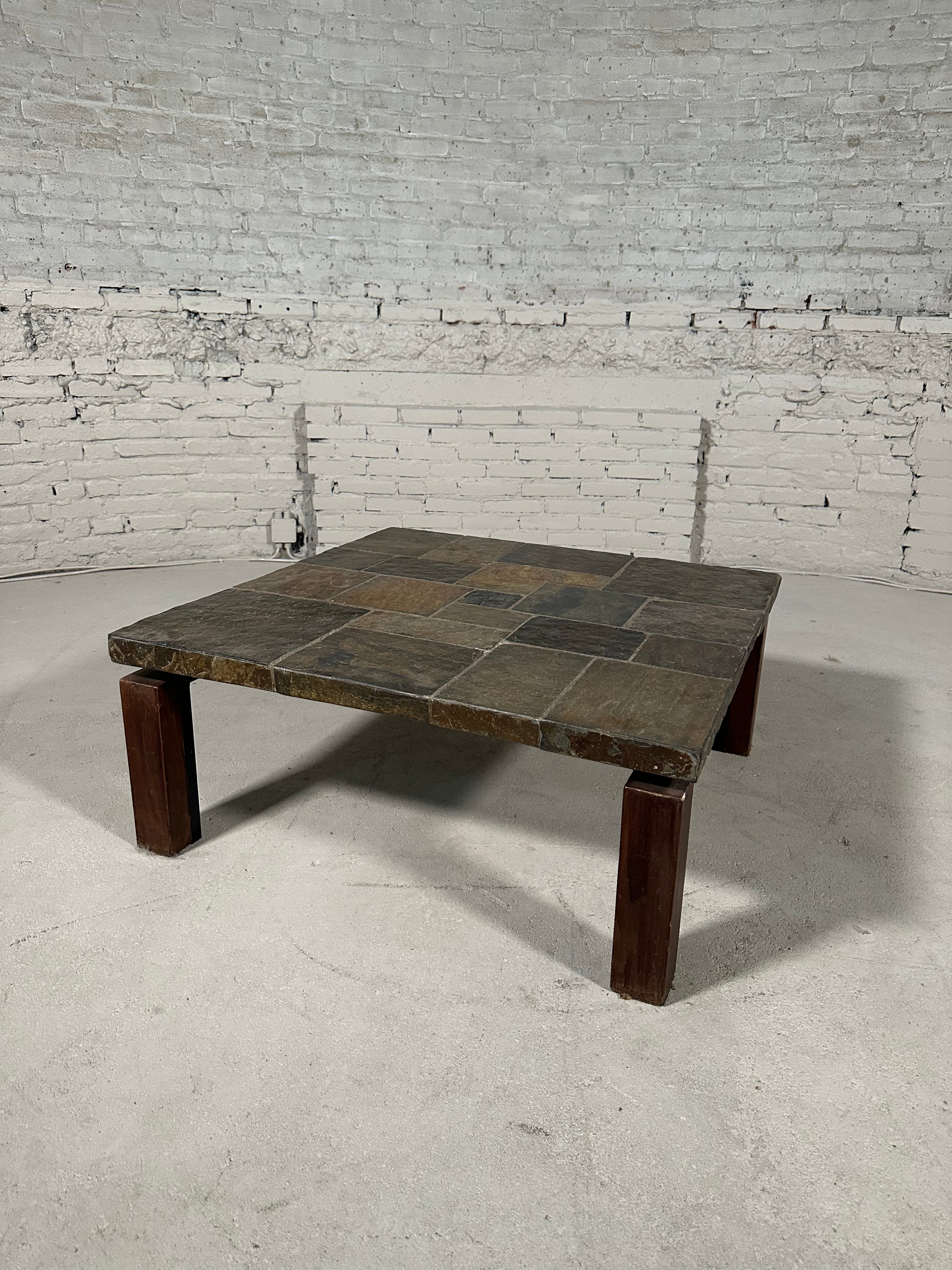 Brutalist Stone Coffee Table