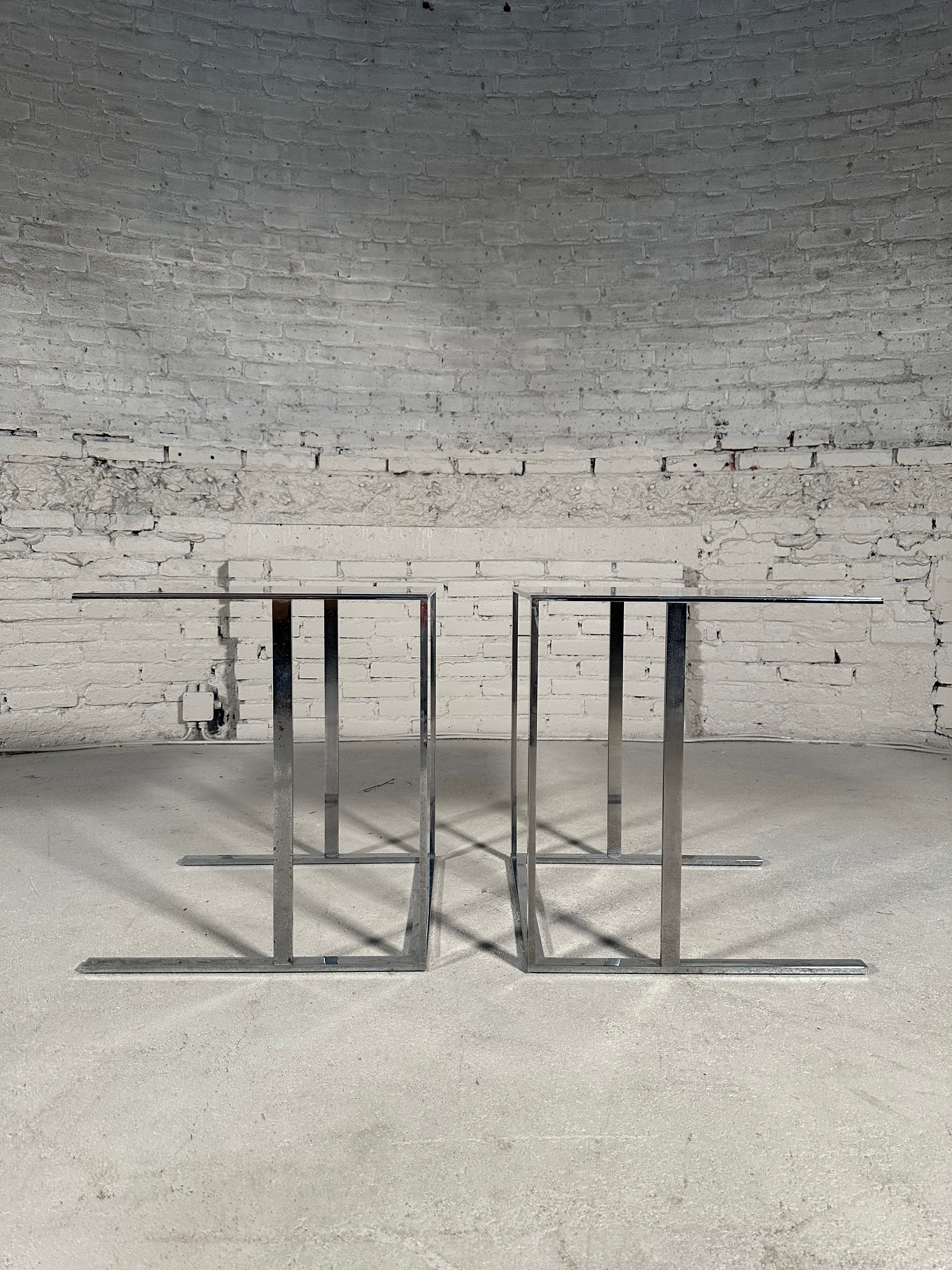 Simplice Chrome Side Tables by Antonio Citterio for B&B Italia