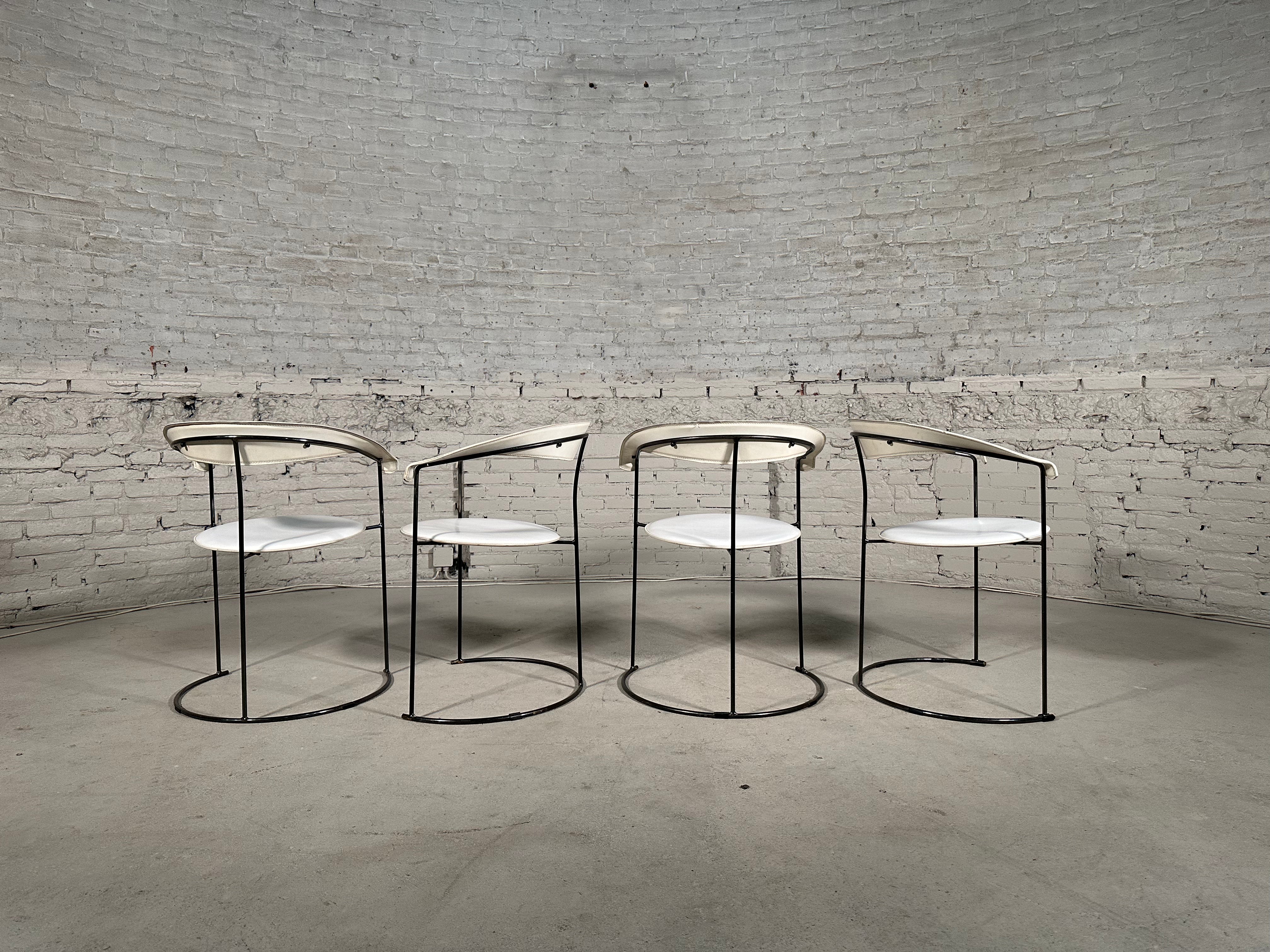 Arrben Ursula White Leather Chairs