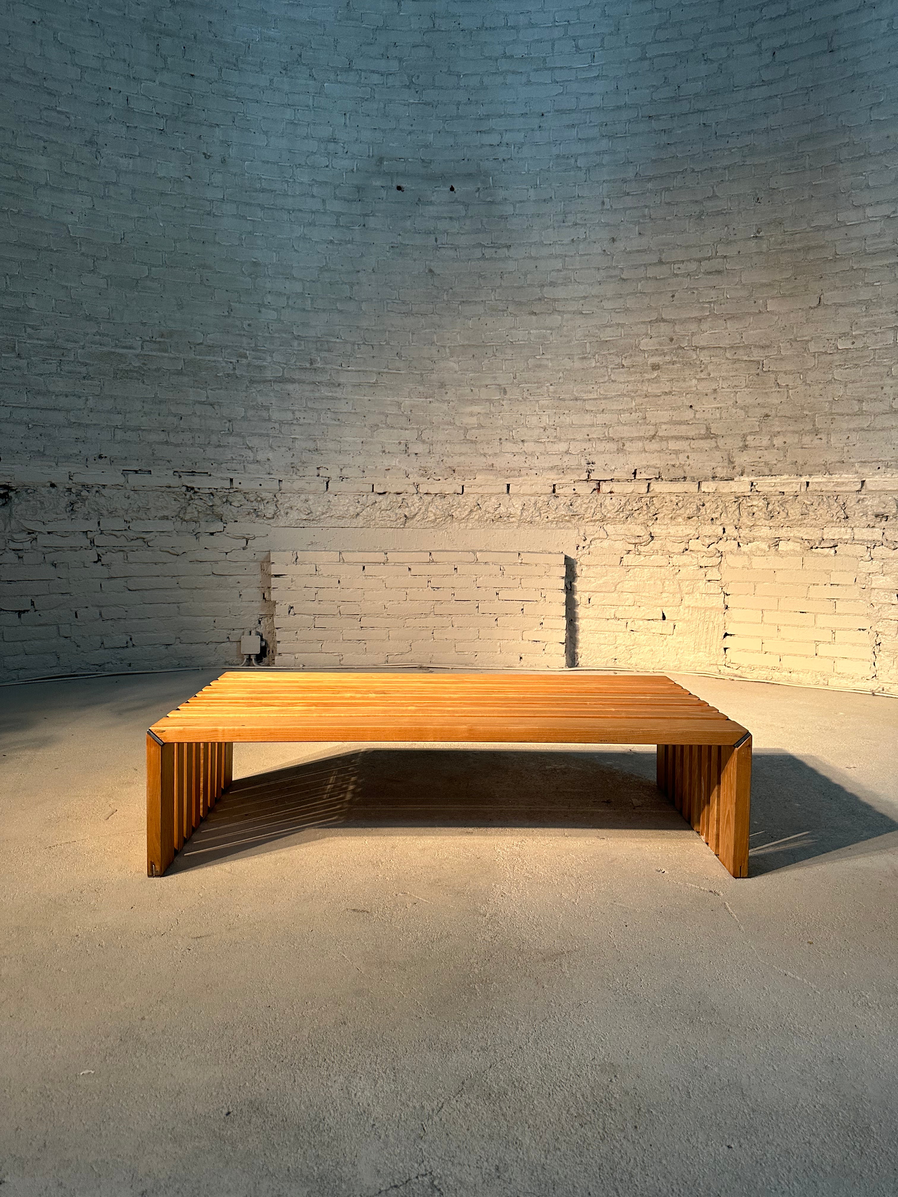 Mid-Century Modern Slat Bench by Walter Antonis for Spectrum, 1970s