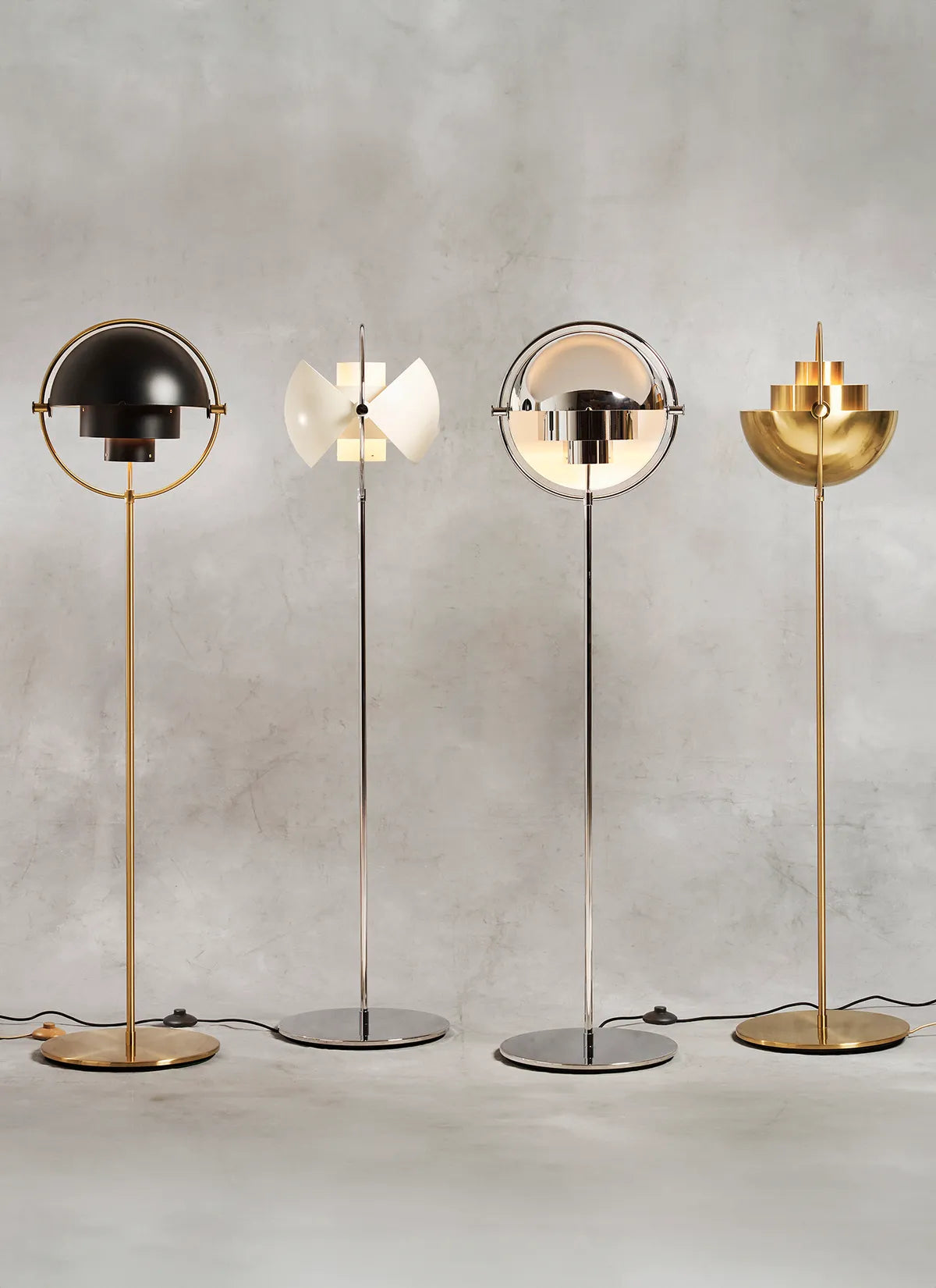 MULTI-LITE FLOOR LAMP BASE GOLD