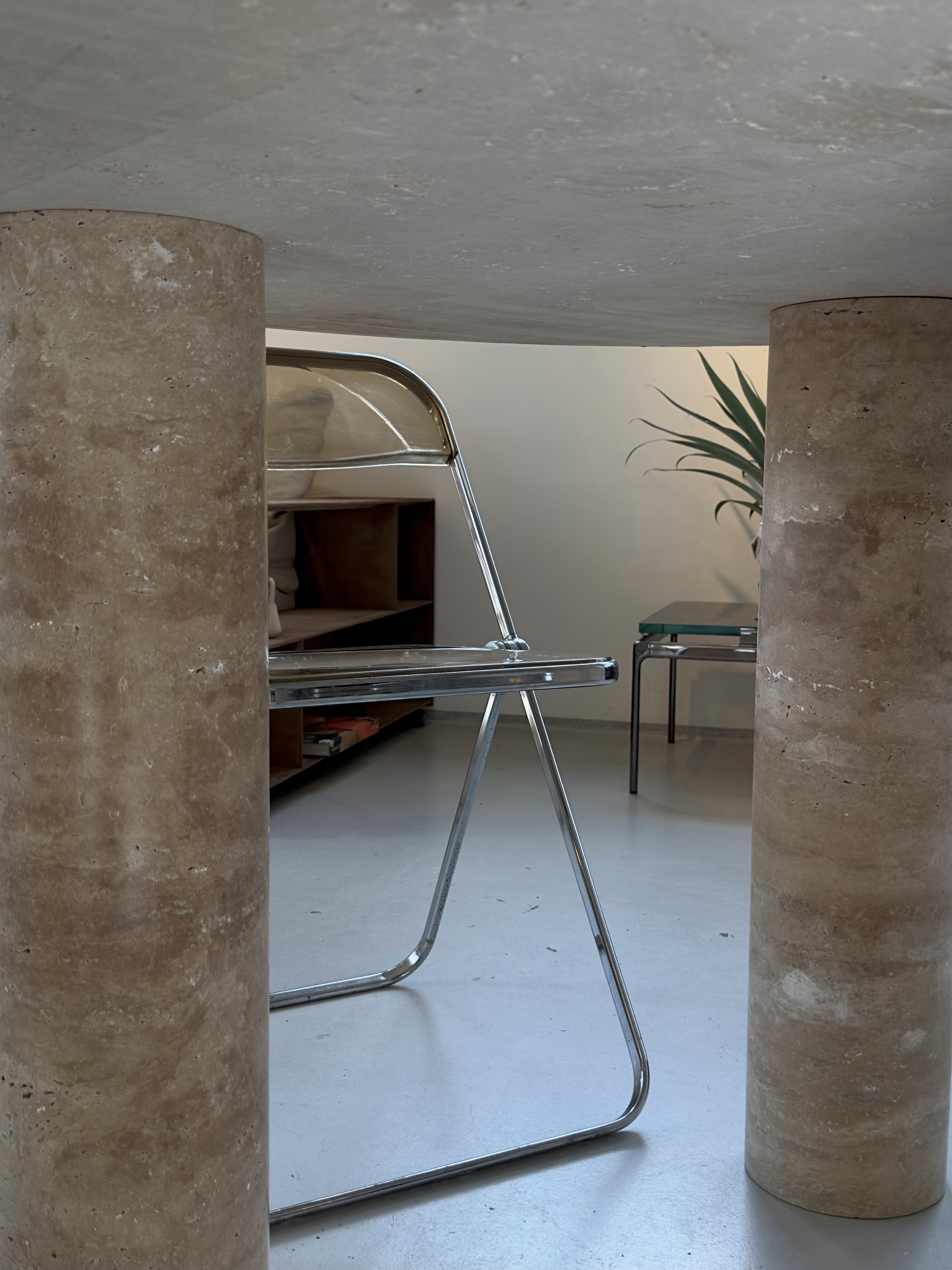 Italian Travertine Dining Table