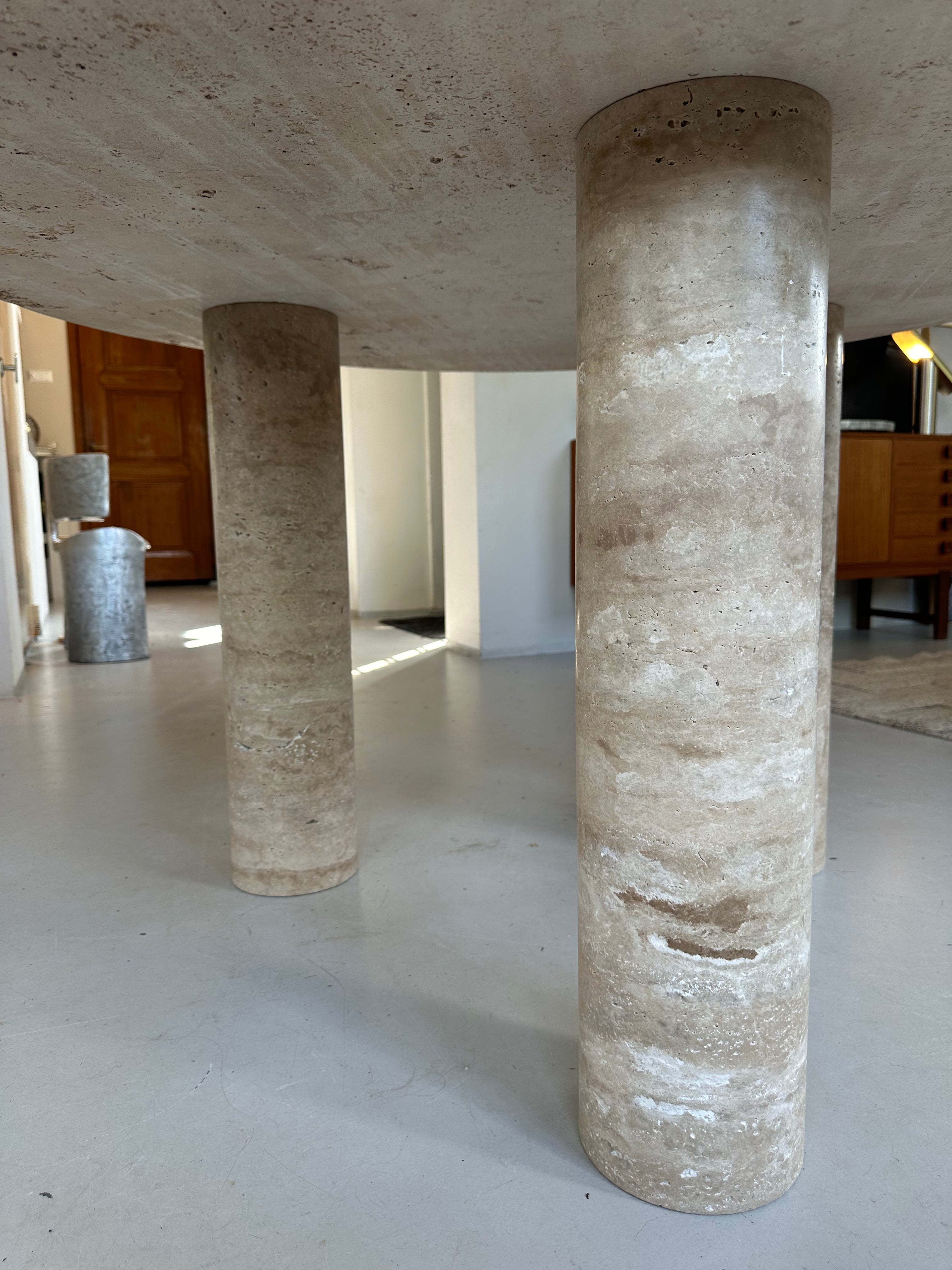 Italian Travertine Dining Table