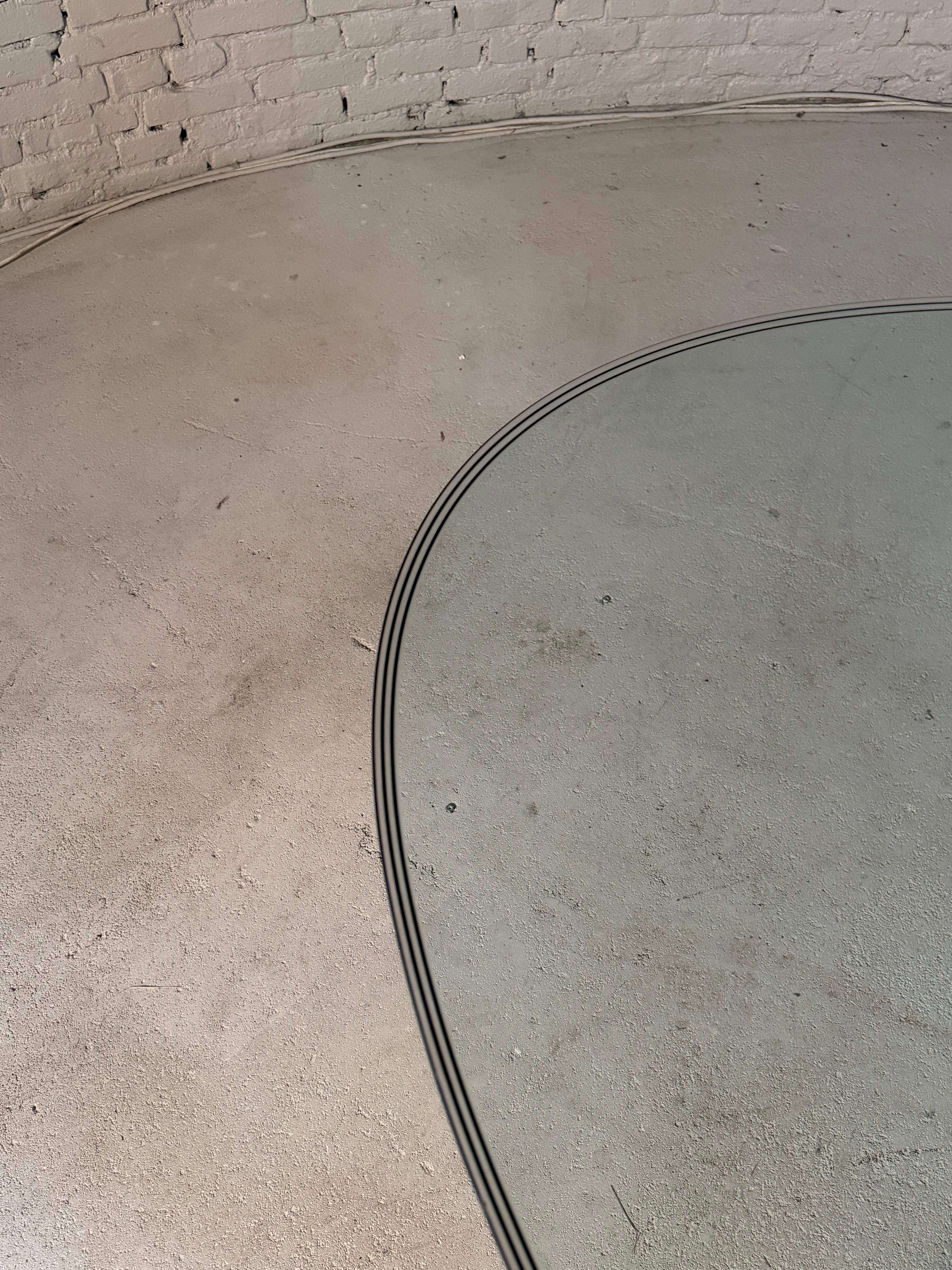 glazen ovale tafel