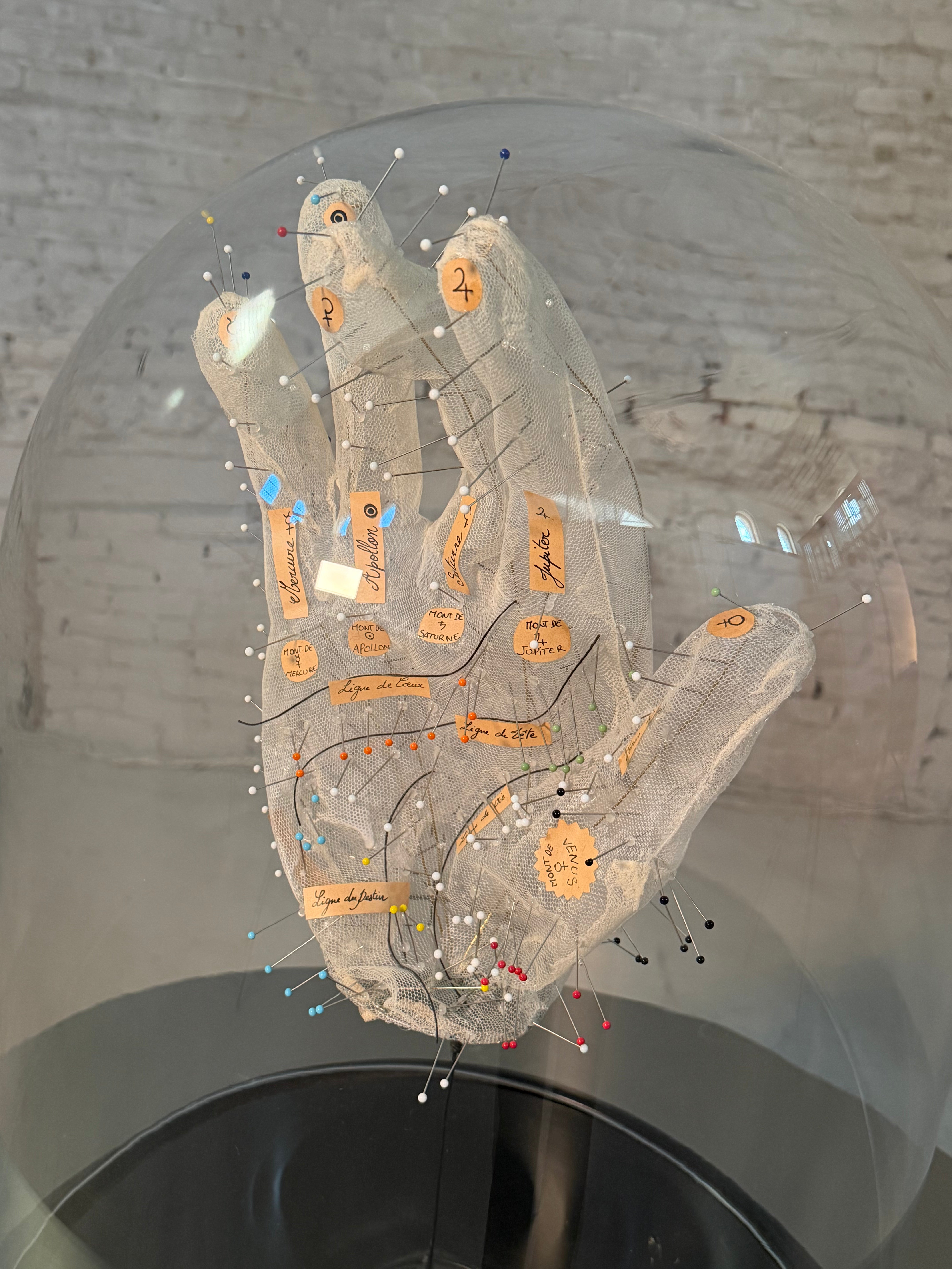 Glazen stolp hand