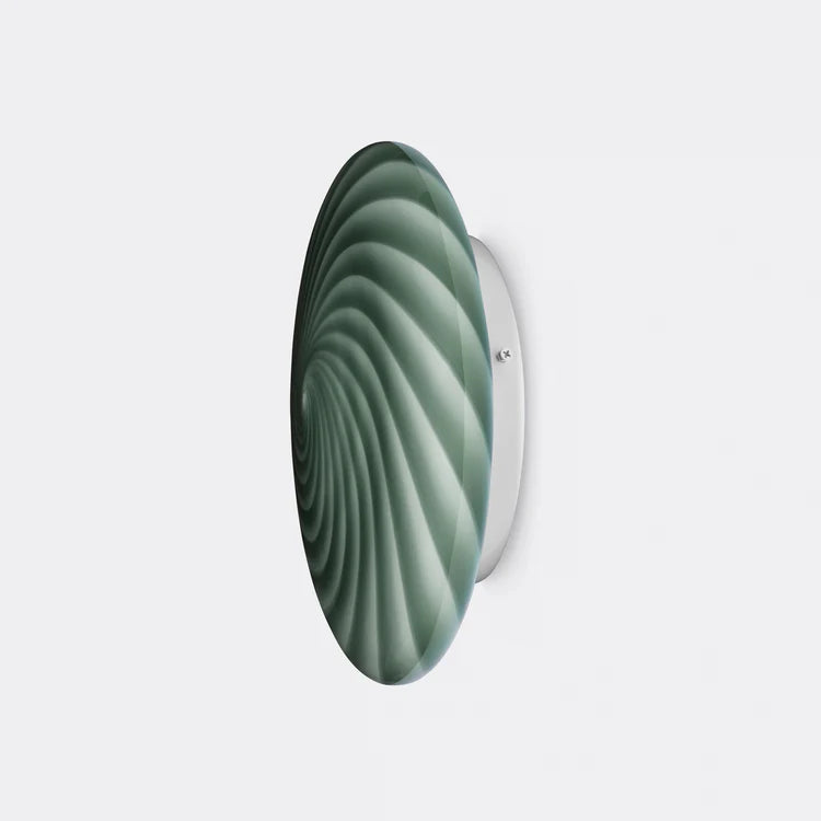 Murano Swirl ceiling or wall lamp - petrol green